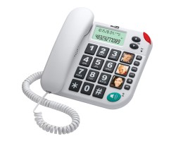 Vezetékes asztali készülék Maxcom KXT480 vezetékes telefon fehér (nagy nyomógombok)